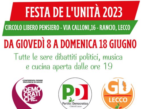 Programma festa de l’Unità 2023 al Circolo Libero Pensiero di Rancio