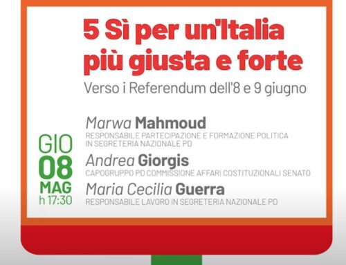 REFERENDUM 8-9 GIUGNO | Webinar – 5 Sì per un’Italia piu giusta e forte